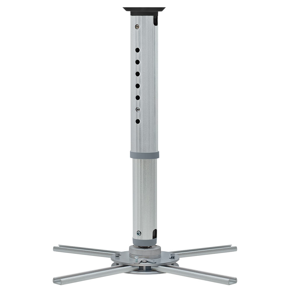 Cmple–Universal Projector Bracket Mount, Tilt & 360 Degree Swivel Ceiling Projector Mount with Adjustable Legs for LCD DLP Projectors - Max 44lbs (Silver)