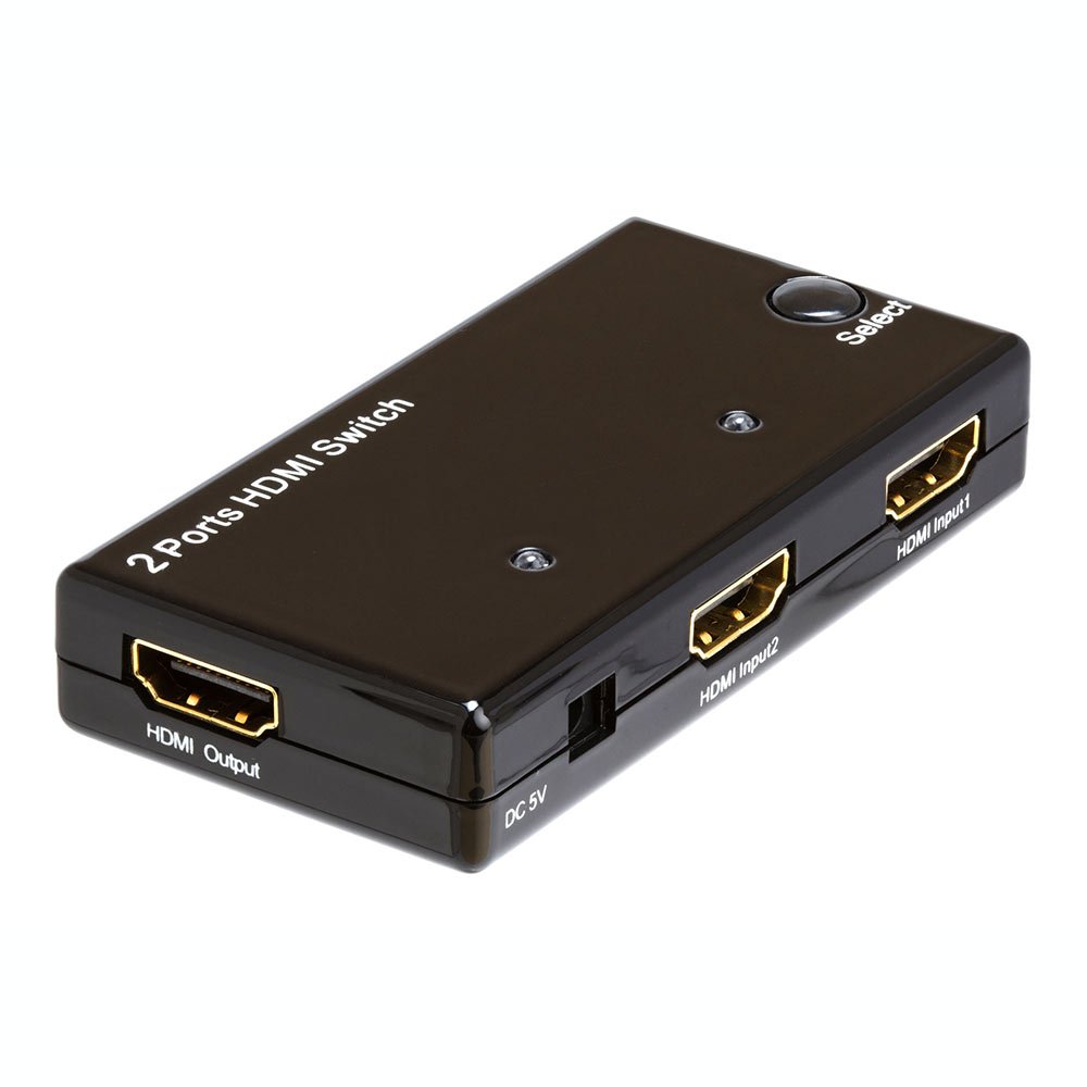 2 Port High Speed 4K HDMI Switch 2-in-1 out (2x1), Support 3D, Full HD 4K @30Hz, HDCP (no external power needed)