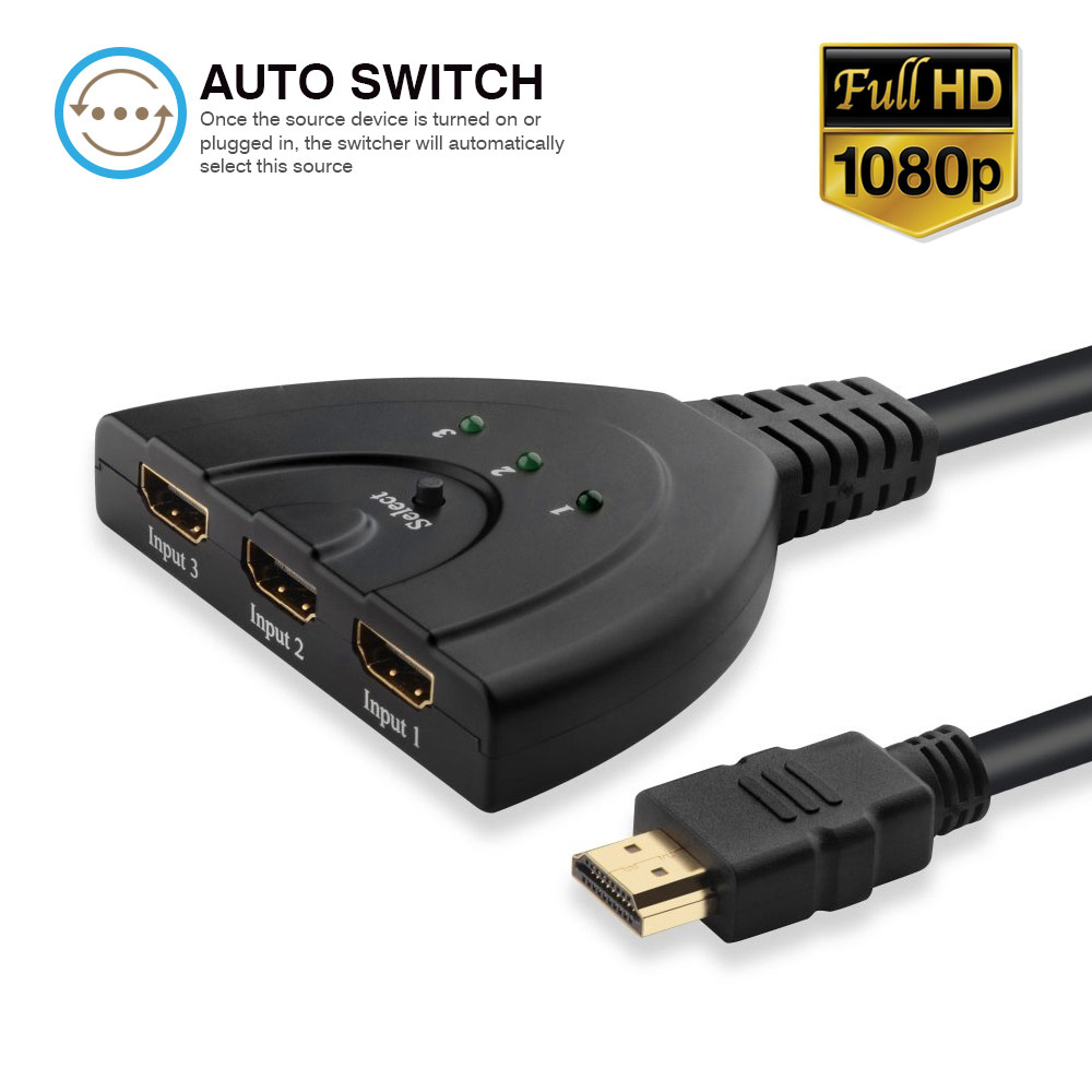 HDMI 3 Ports Pigtail Switch (3x1)