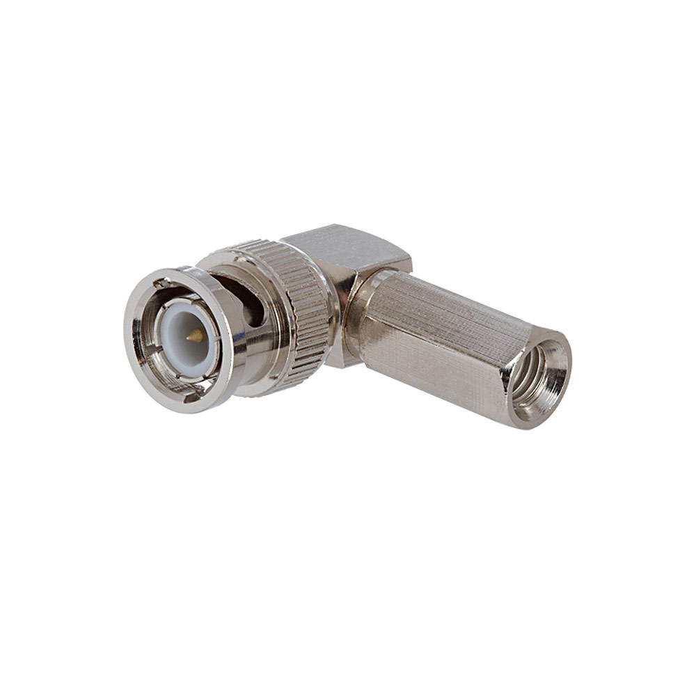BNC Male Right Angle Clamp Connector for RG-6