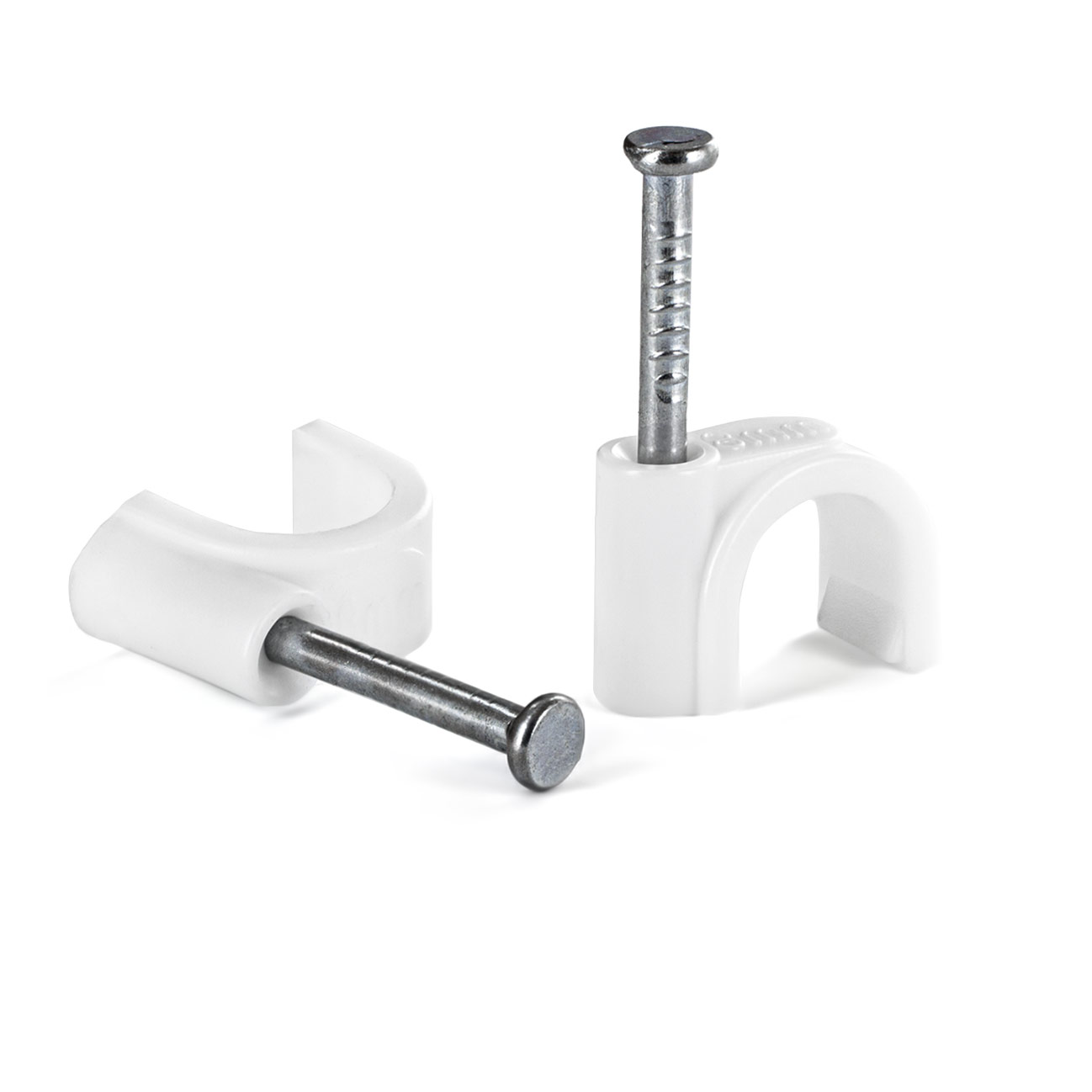 Plastic Staples Cable Clips for RG6 8mm White 100 PCs/Bag