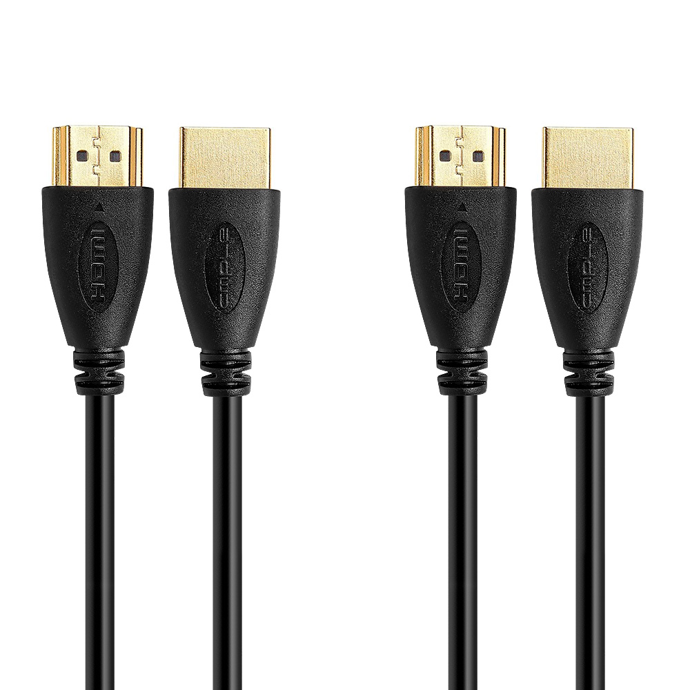 Ultra Slim High Speed HDMI Cable HDMI 2.0 HDTV Cable - Supports Ethernet 3D 4K and Audio Return - 6FT (2 PACK)