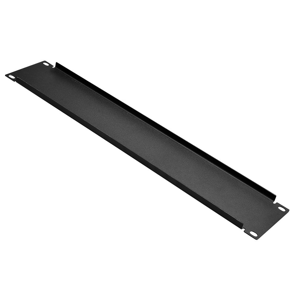 Blank 2U Rack Mount Blank Spacer for 19-Inch Wide Server Network Racks or Cabinets, Steel – Black