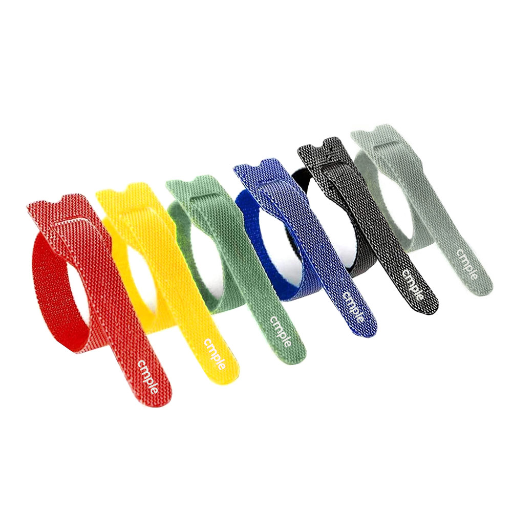 Reusable Cable Ties, Nylon Adjustable Cord Organizer, Hook Loop Cable Management Mountable Head Cable Wire Ties, 60 PCS, 6 inch - Multicolor