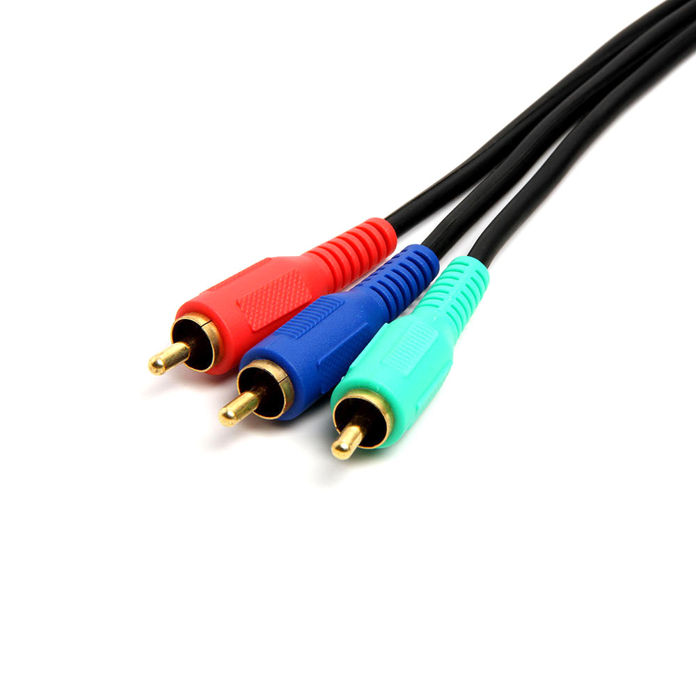 3-RCA Male to 3RCA Male RGB Component Video Cable For HDTV - 12 Feet