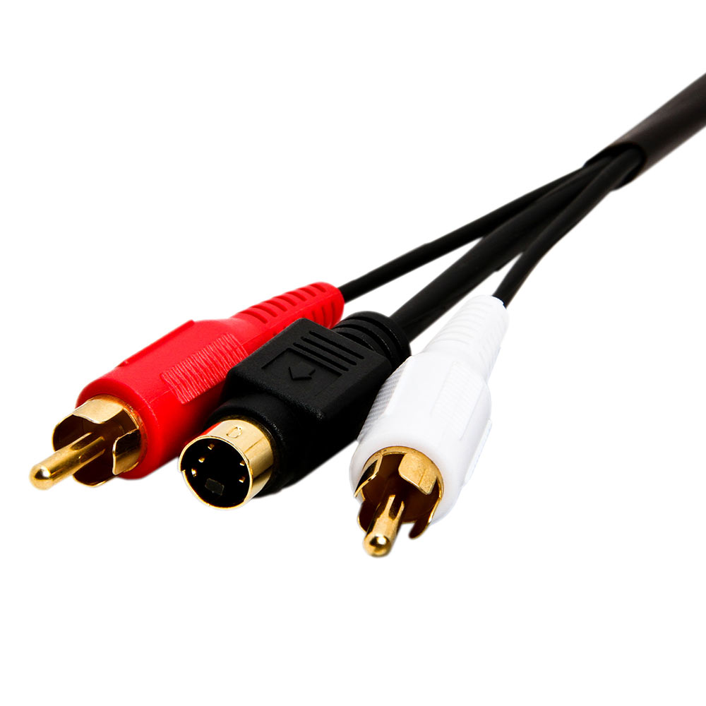 S-Video & Two RCA Audio Cables Combo, Gold Plated – 75 Feet