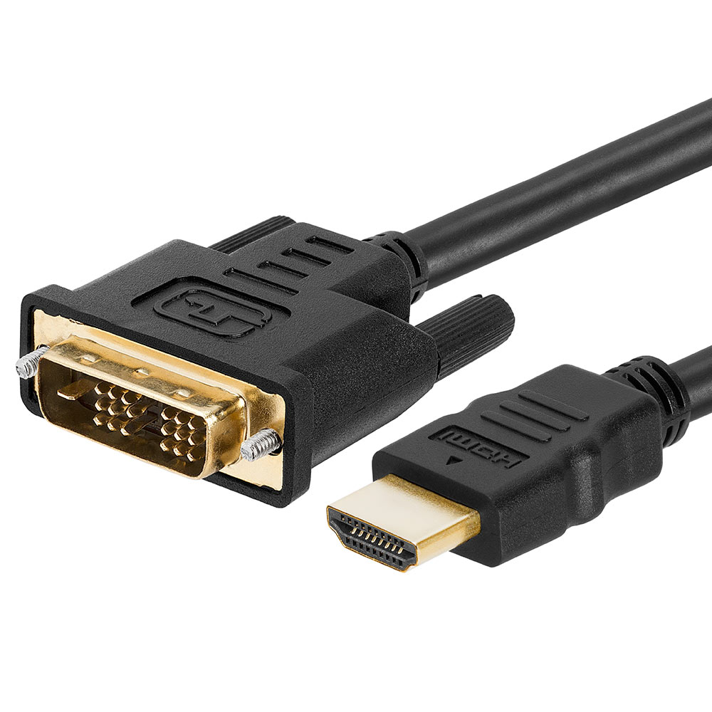 HDMI to DVI Adapter Cable Bi Directional High Speed Monitor Cable for PC Laptop HDTV Projector - 10 feet
