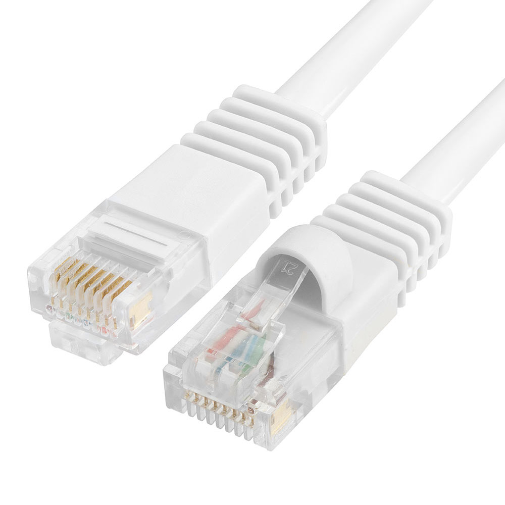Cat5e Ethernet Cable 75ft White | UTP, 350 MHz, 1Gbps, RJ45 LAN | Network Patch Cable
