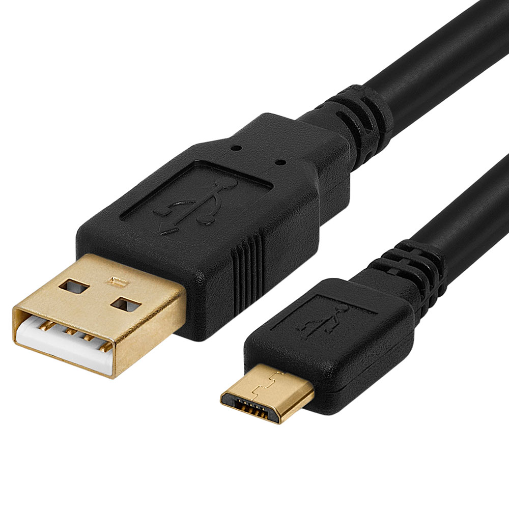 Micro USB Cable 3ft Male to Male Micro USB Charging Cable Data Sync USB to USB Cable for Android Phone, Laptop, PC, Tablet, Car GPS, Power Bank - Black