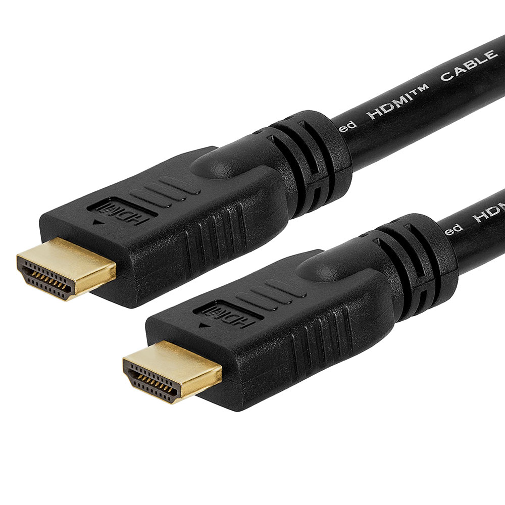 75 Feet High Speed In-Wall HDMI Cable with 3D HDR Ethernet, Audio Return Channel Support, Gold Plated Connectors - 75 FT Black