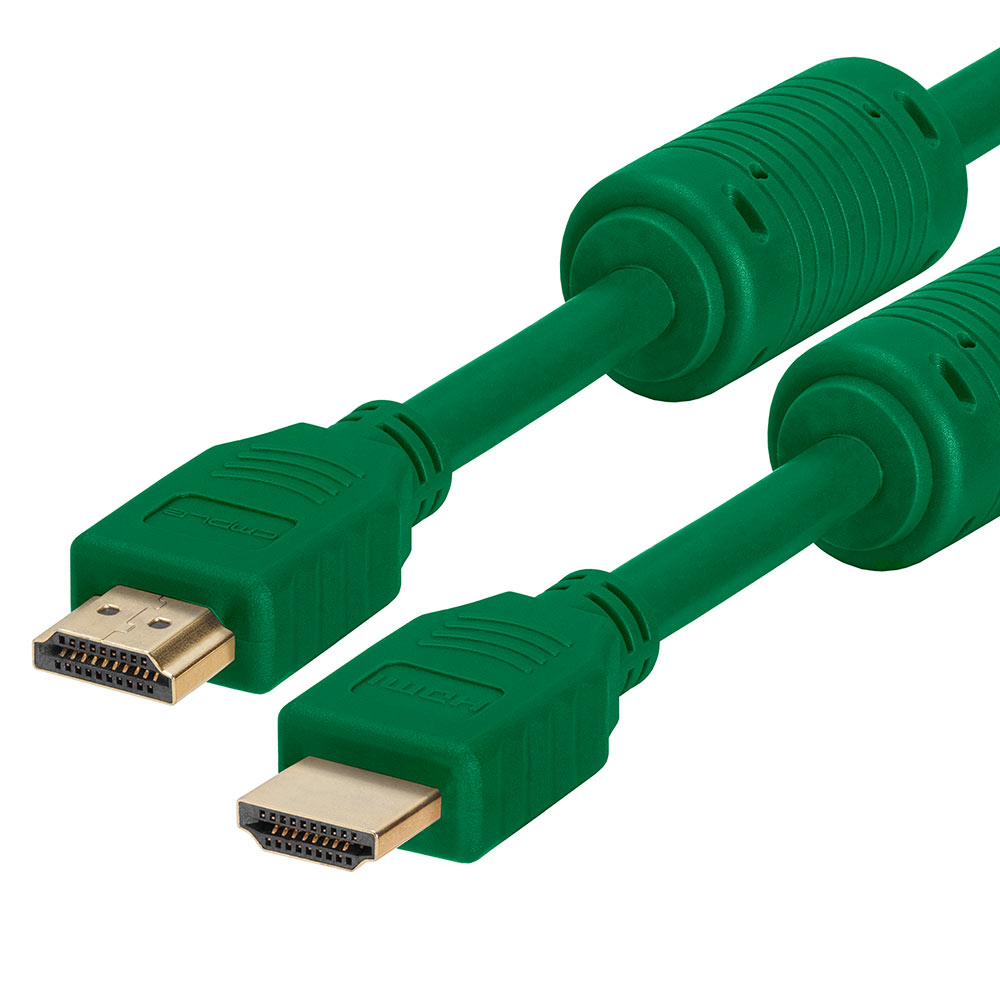 HDMI Cable 1.5FT High Speed HDTV Ultra-HD (UHD) 3D, 4K @60Hz, 18Gbps 28AWG HDMI Cord Audio Return 1.5 Feet Green