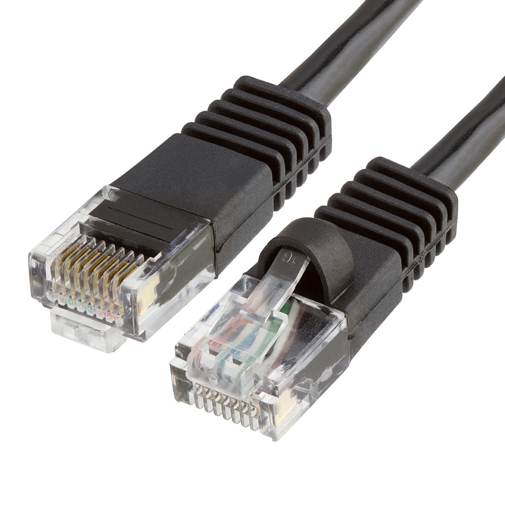 Cat5e Ethernet Cable 3ft Black | UTP, 350 MHz, 1Gbps, RJ45 LAN | Network Patch Cable