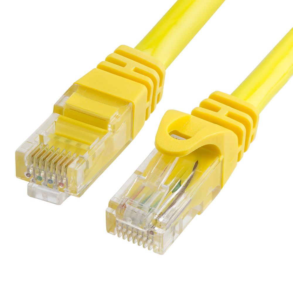 Cat6 Ethernet Cable 1.5ft Yellow | 10Gbps, RJ45 LAN, 550 MHz, UTP | Network Patch Cable