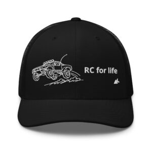 Kommvia RC "RC for life" Trucker Hat – White on Black