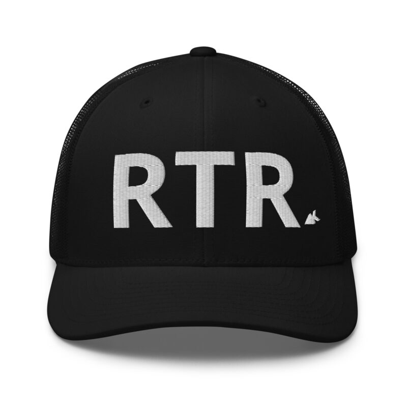 Kommvia RC Ready-To-Run (RTR) Trucker Hat - White on Black