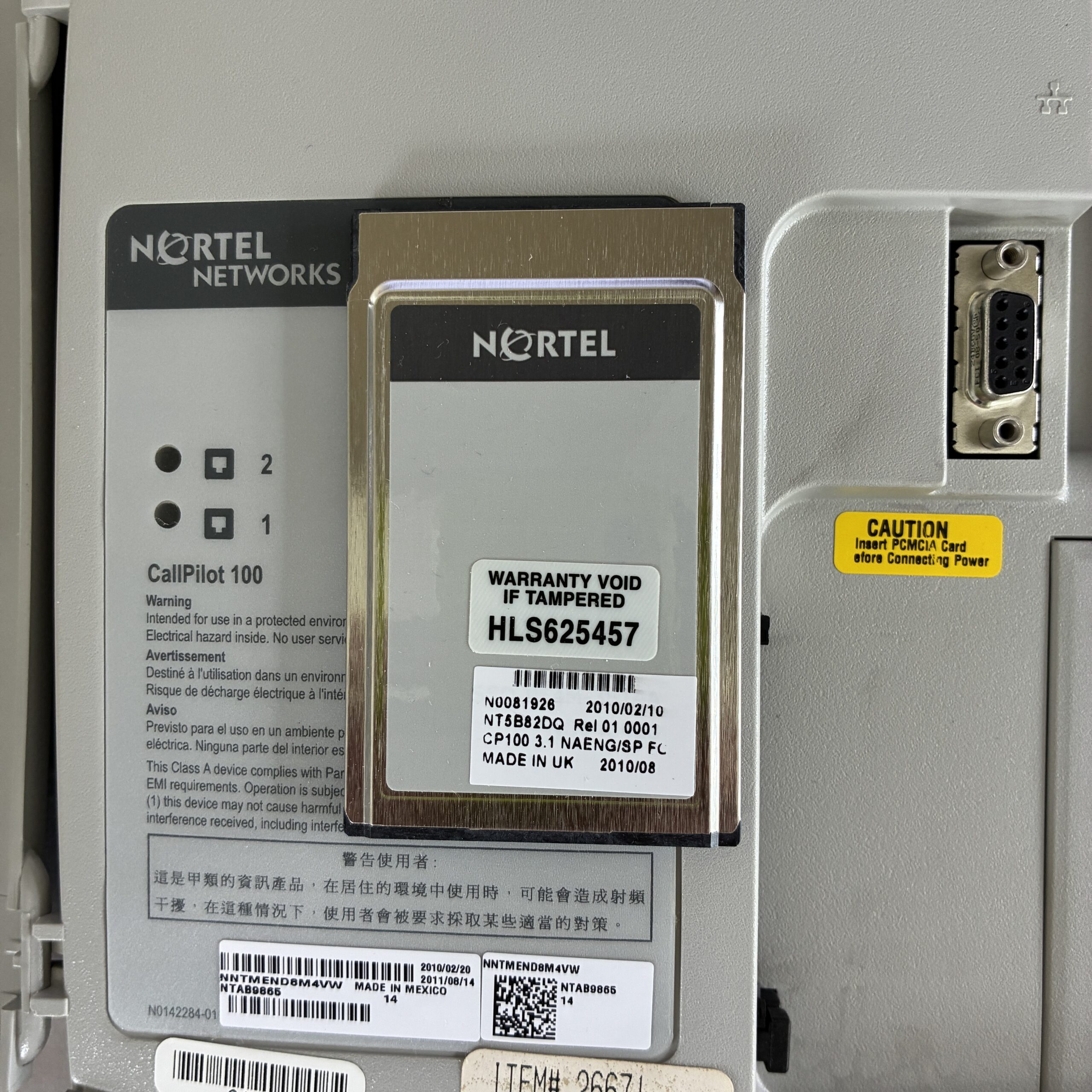 Nortel Networks CallPilot 100 Voicemail NTAB9865 w/NT5B82DQ 64MB - Tested OK - Image 7